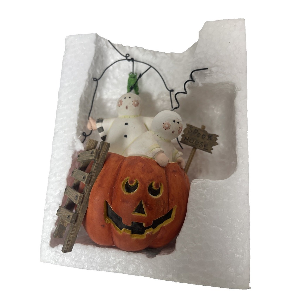 Vintage New Punkin pals  " Spook House" Jack-O'-Lantern Full Of Ghosts Halloween